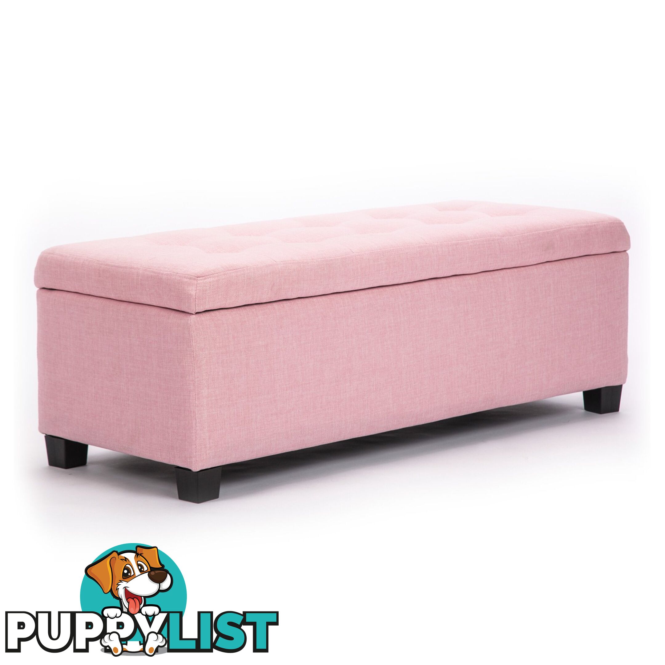 Storage Ottoman Fabric - PINK - Unbranded - 9352338007840