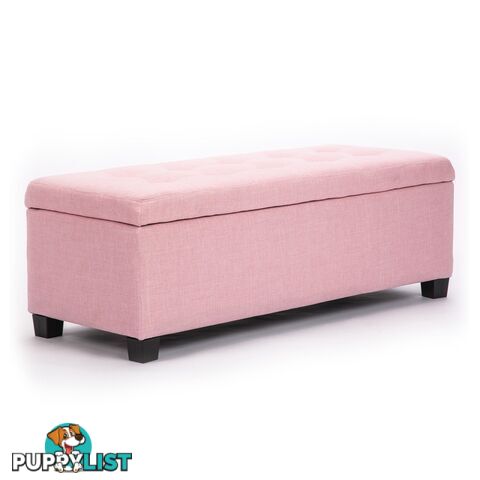 Storage Ottoman Fabric - PINK - Unbranded - 9352338007840