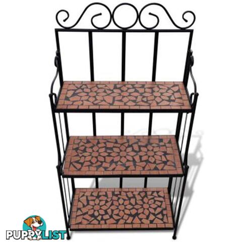 Plant Stand Display Mosaic Pattern - Terracotta - Unbranded - 4326500414922