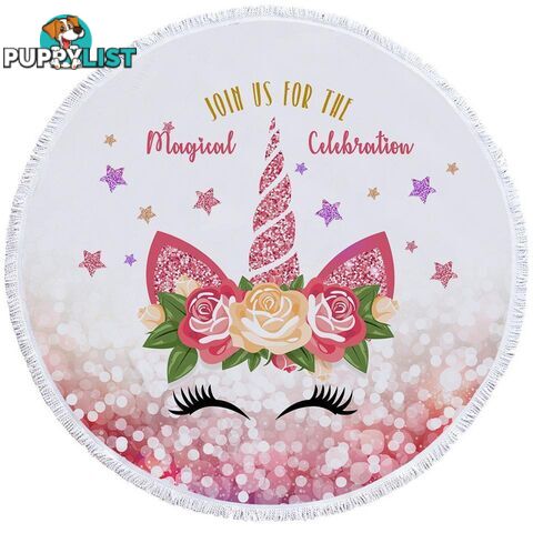 Magical Celebration Unicorn Beach Towel - Towel - 7427046320870