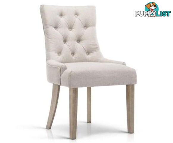 Cayes French Provincial Dining Chair Beige - Artiss - 9350062174067