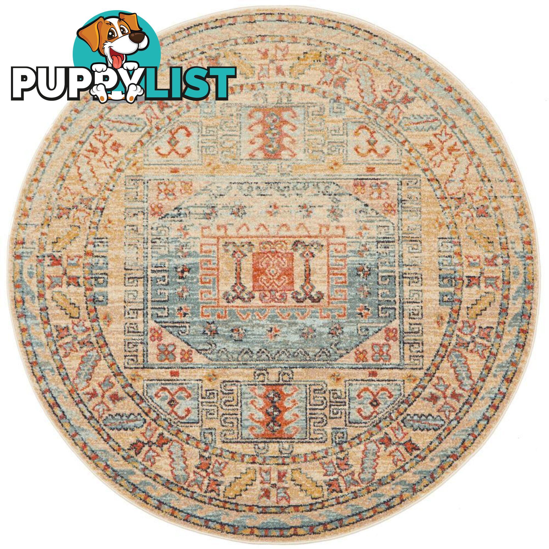 Legacy Round Sky Blue Rug - Unbranded - 9375321884884