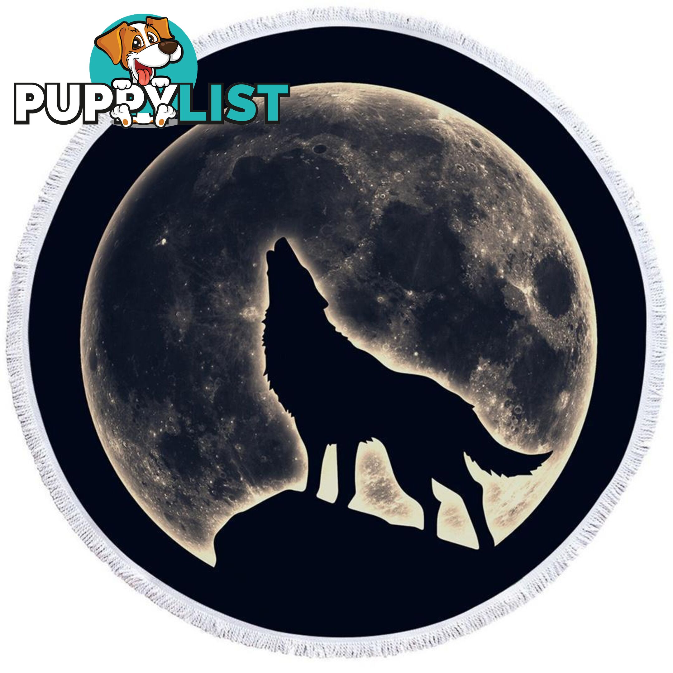 Moon Light Wolf Beach Towel - Towel - 7427046309011