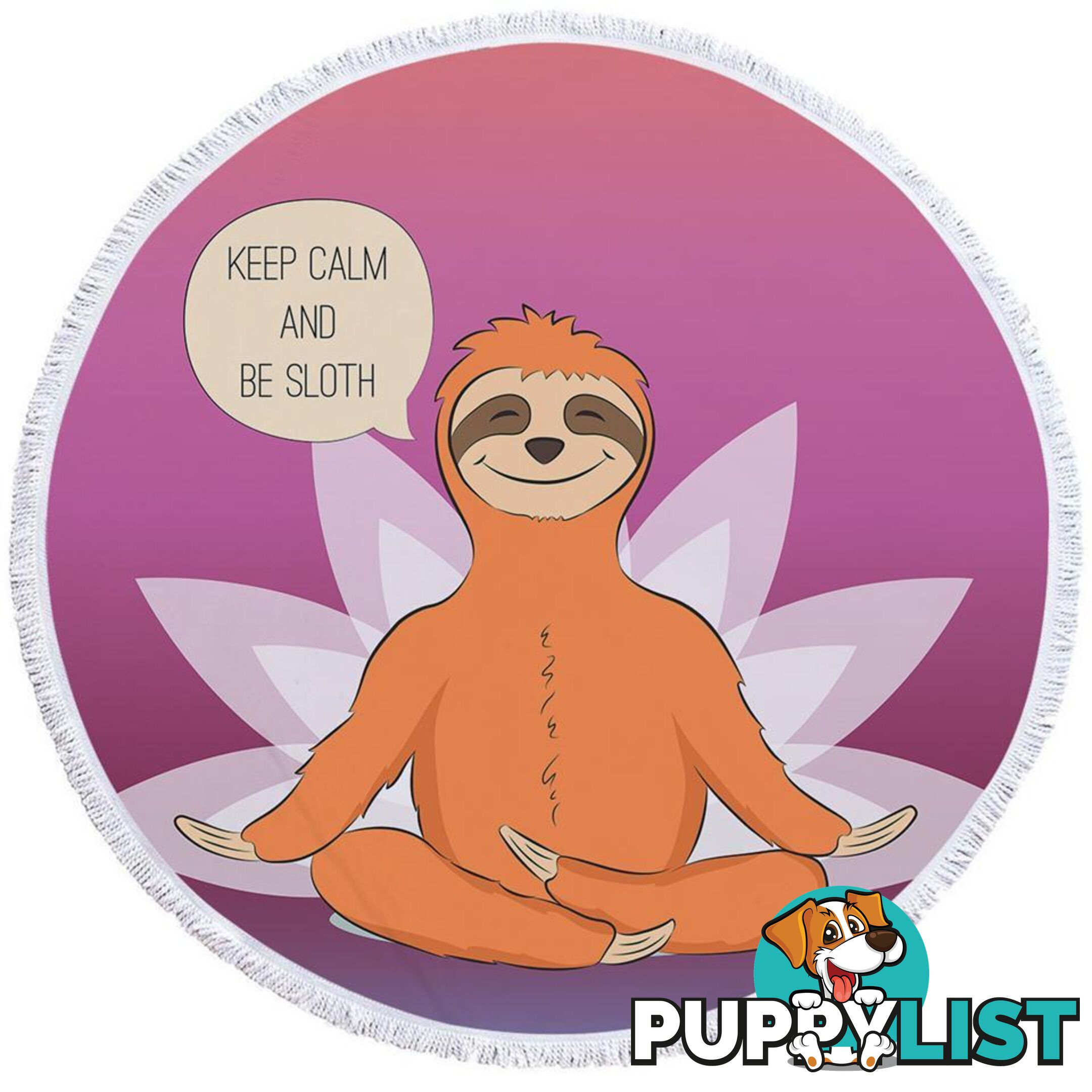 Calm Sloth Beach Towel - Towel - 7427046315258