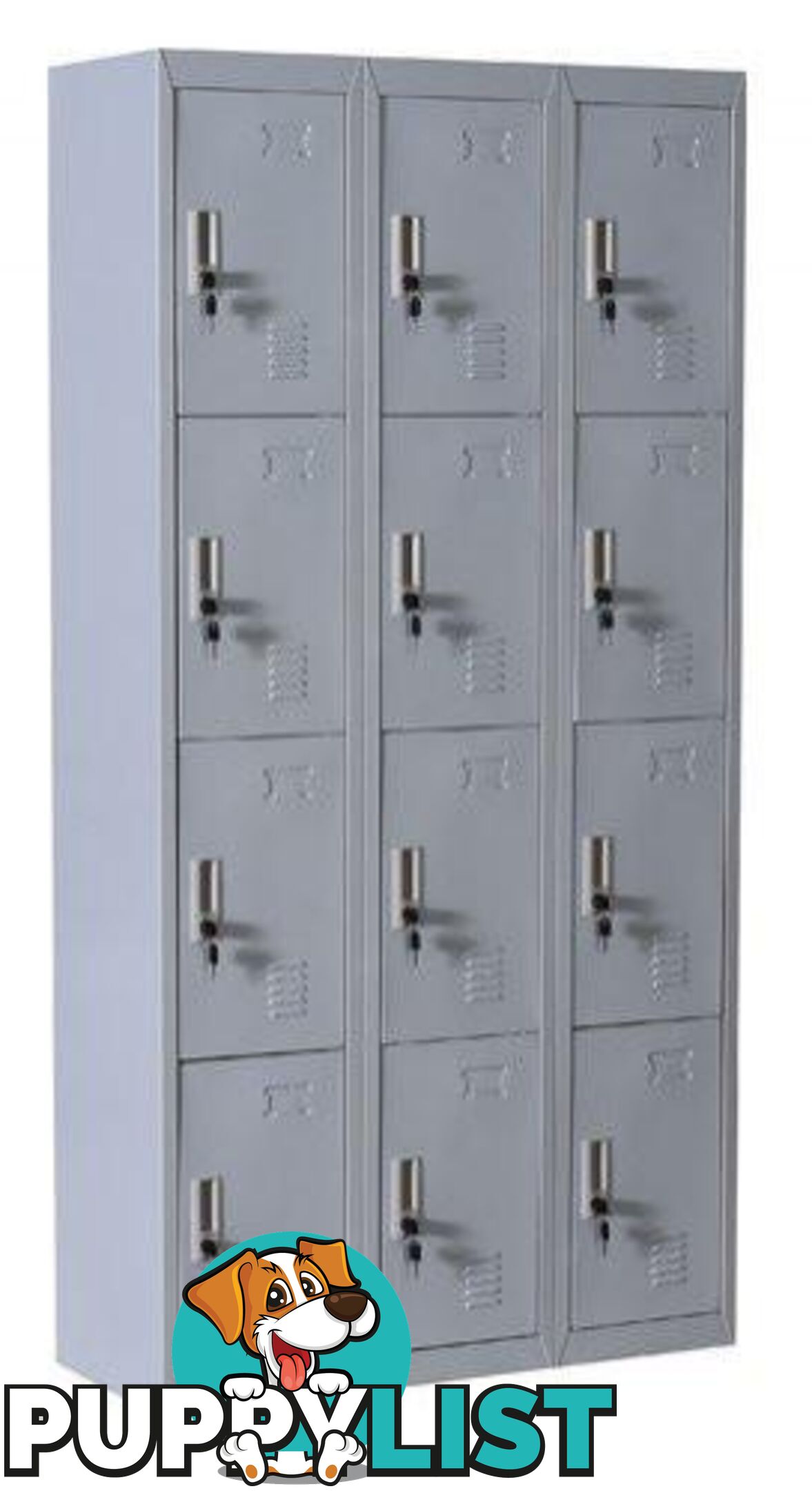 12 Door Locker - Office/Gym - Light Grey - Unbranded - 4344744436081