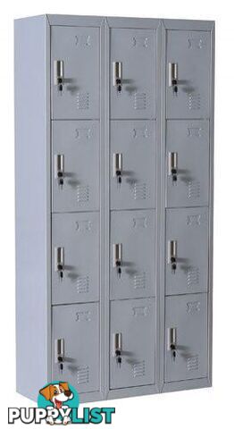 12 Door Locker - Office/Gym - Light Grey - Unbranded - 4344744436081