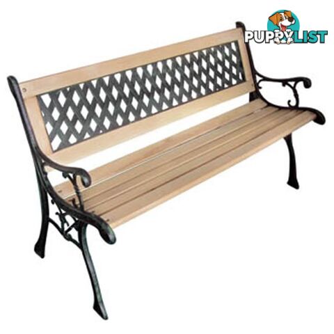 Garden Bench with Diamond-Patterned Backrest Nostalgic - Unbranded - 4326500413871