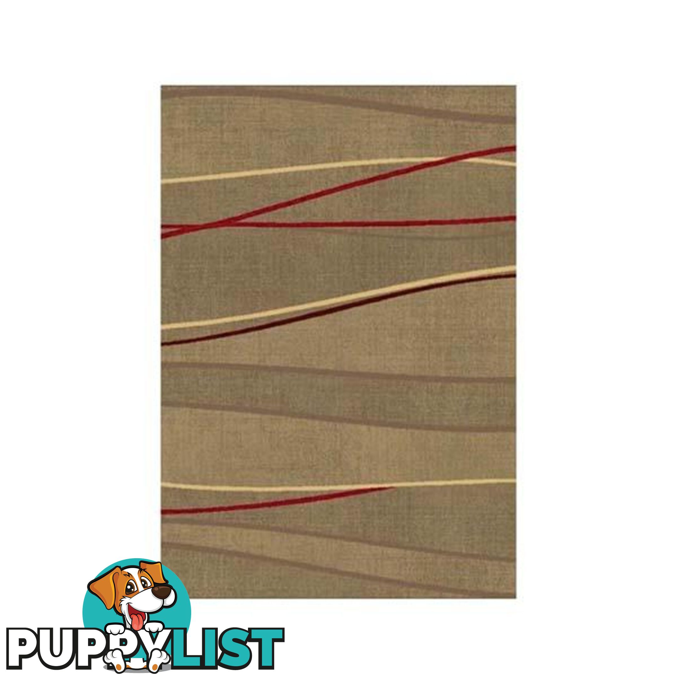 Byron Cream And Red Heat Set Frisse Rug 80 x 150 Cm - Unbranded - 787976627188