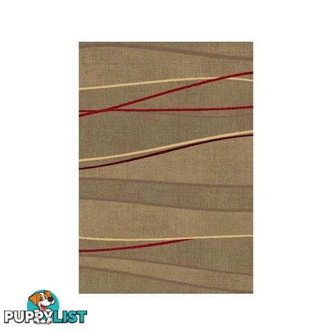 Byron Cream And Red Heat Set Frisse Rug 80 x 150 Cm - Unbranded - 787976627188