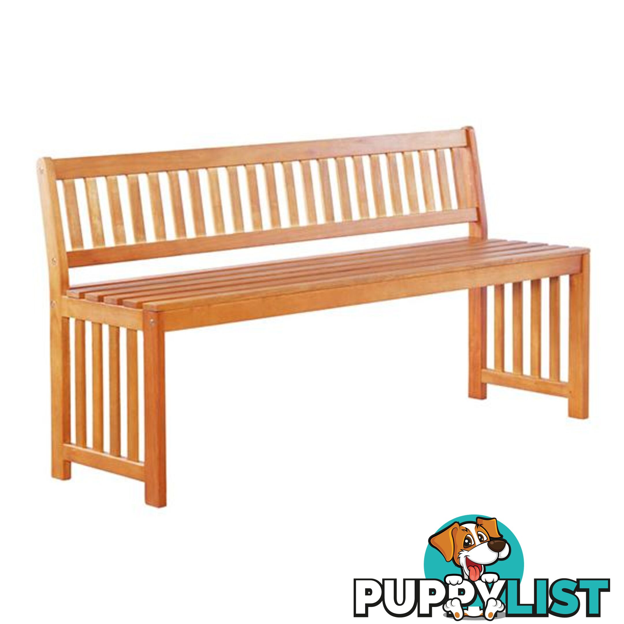 Garden Bench 137 Cm Solid Eucalyptus Wood - Unbranded - 7427046256919