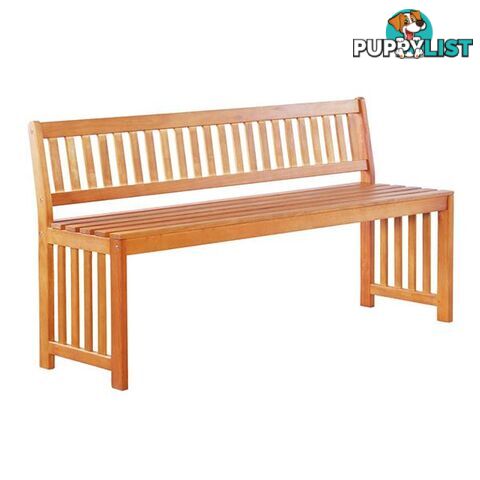 Garden Bench 137 Cm Solid Eucalyptus Wood - Unbranded - 7427046256919