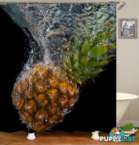 Sinking Pineapple Shower Curtain - Curtain - 7427046009935