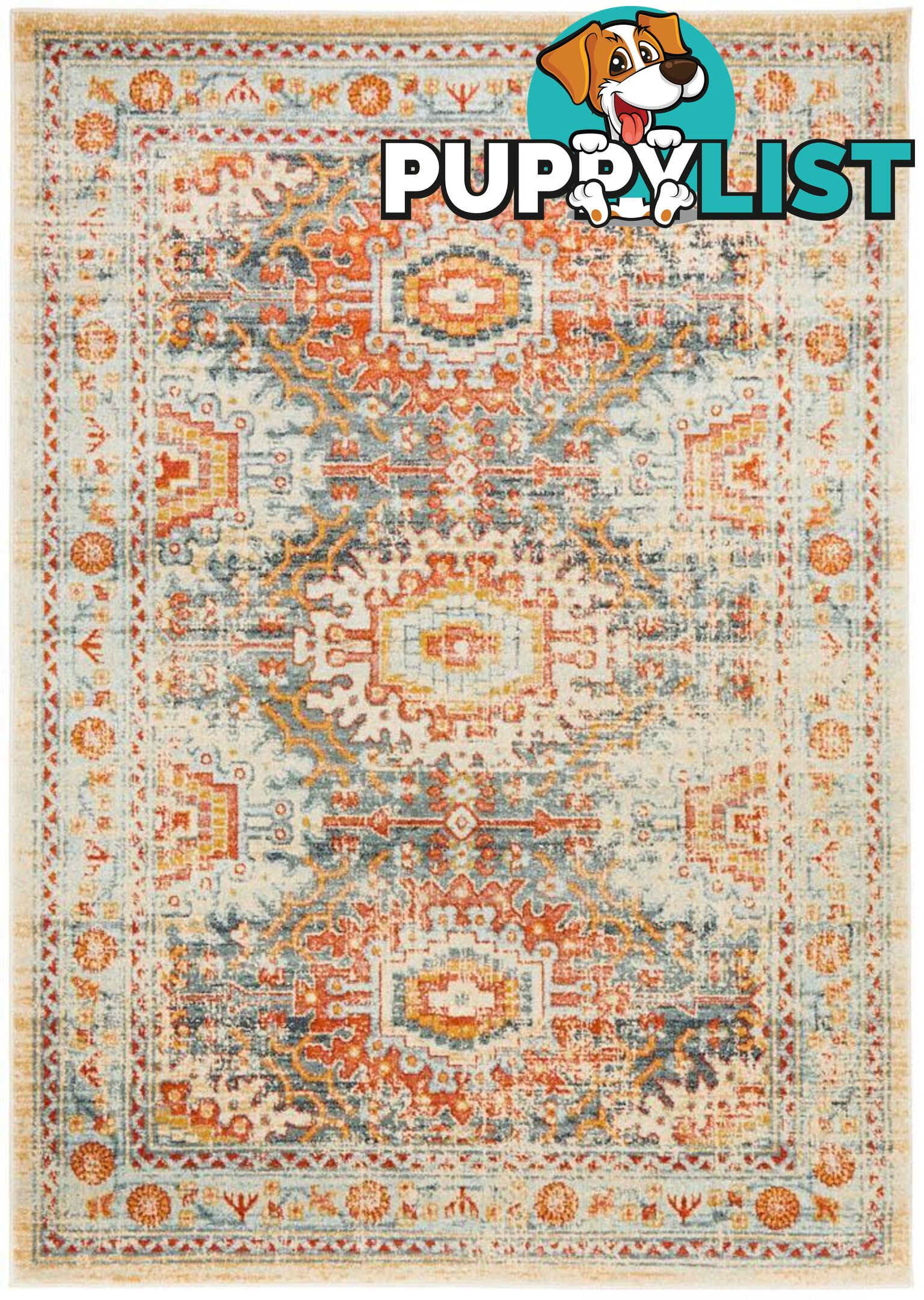 Legacy Mavi Turuncu Rug - Unbranded - 9375321884198