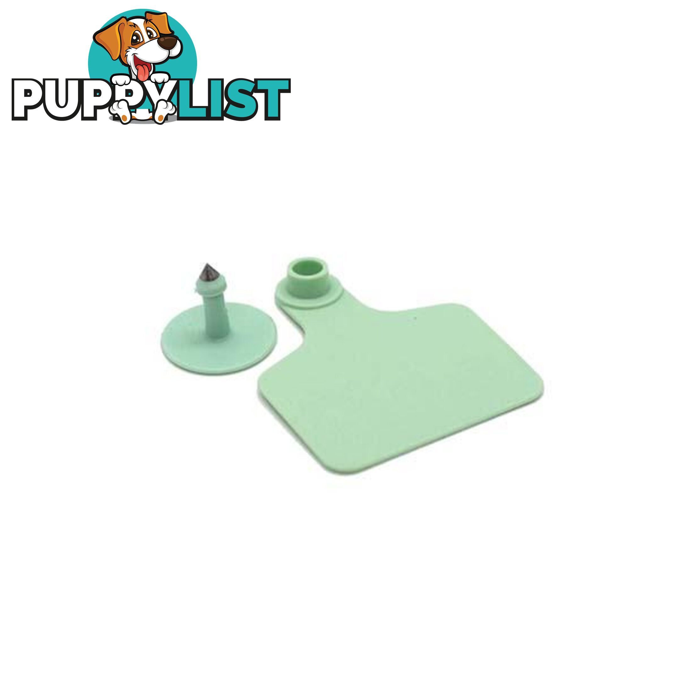 100X Cattle Ear Tags 6 X 7Cm Set Blank Green - Ear Tags - 7427046168182