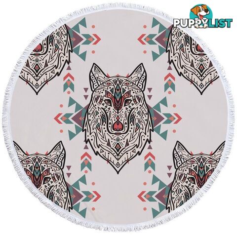 Persian Wolf Beach Towel - Towel - 7427046309127