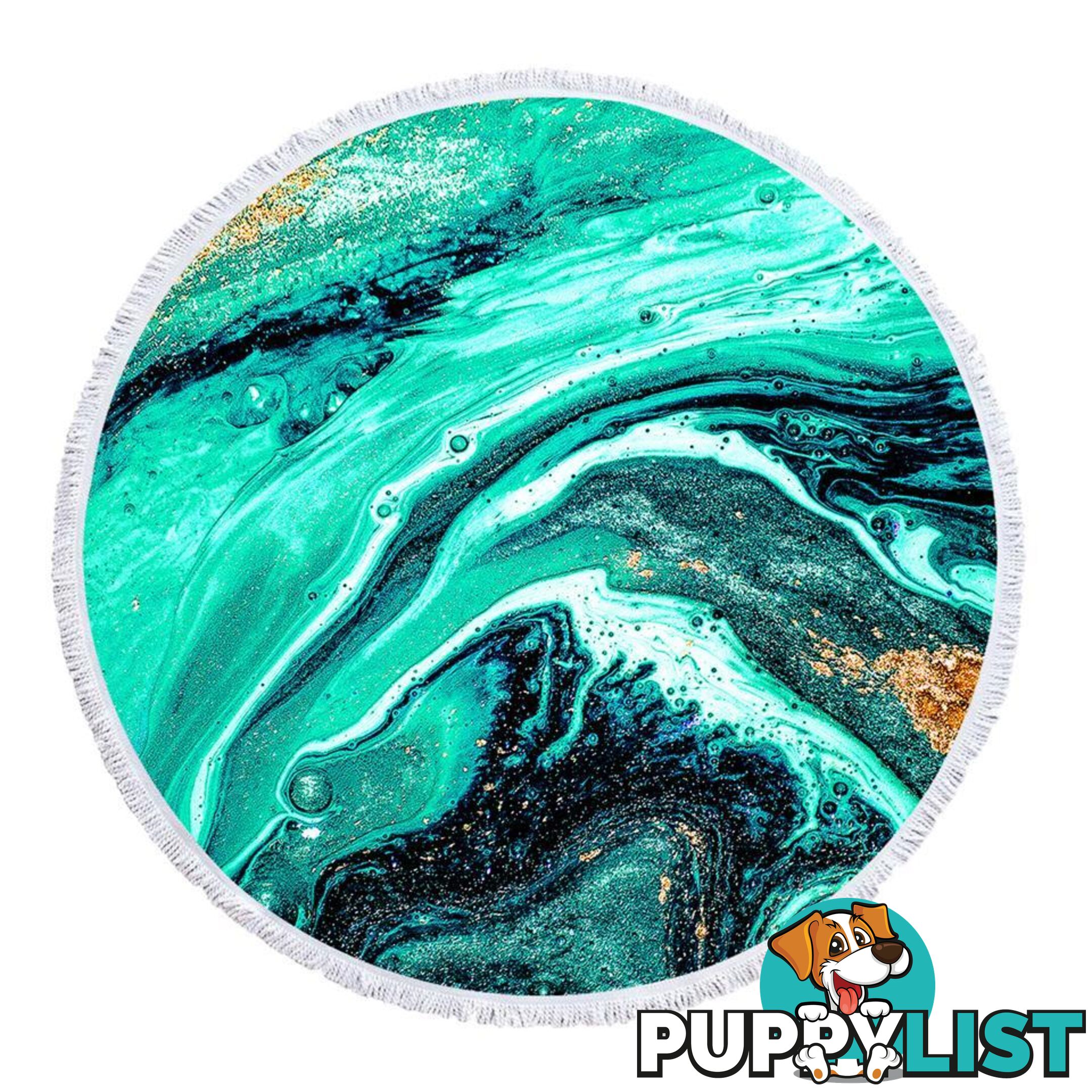 Turquoise Flow Beach Towel - Towel - 7427046340960