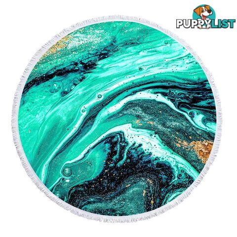 Turquoise Flow Beach Towel - Towel - 7427046340960