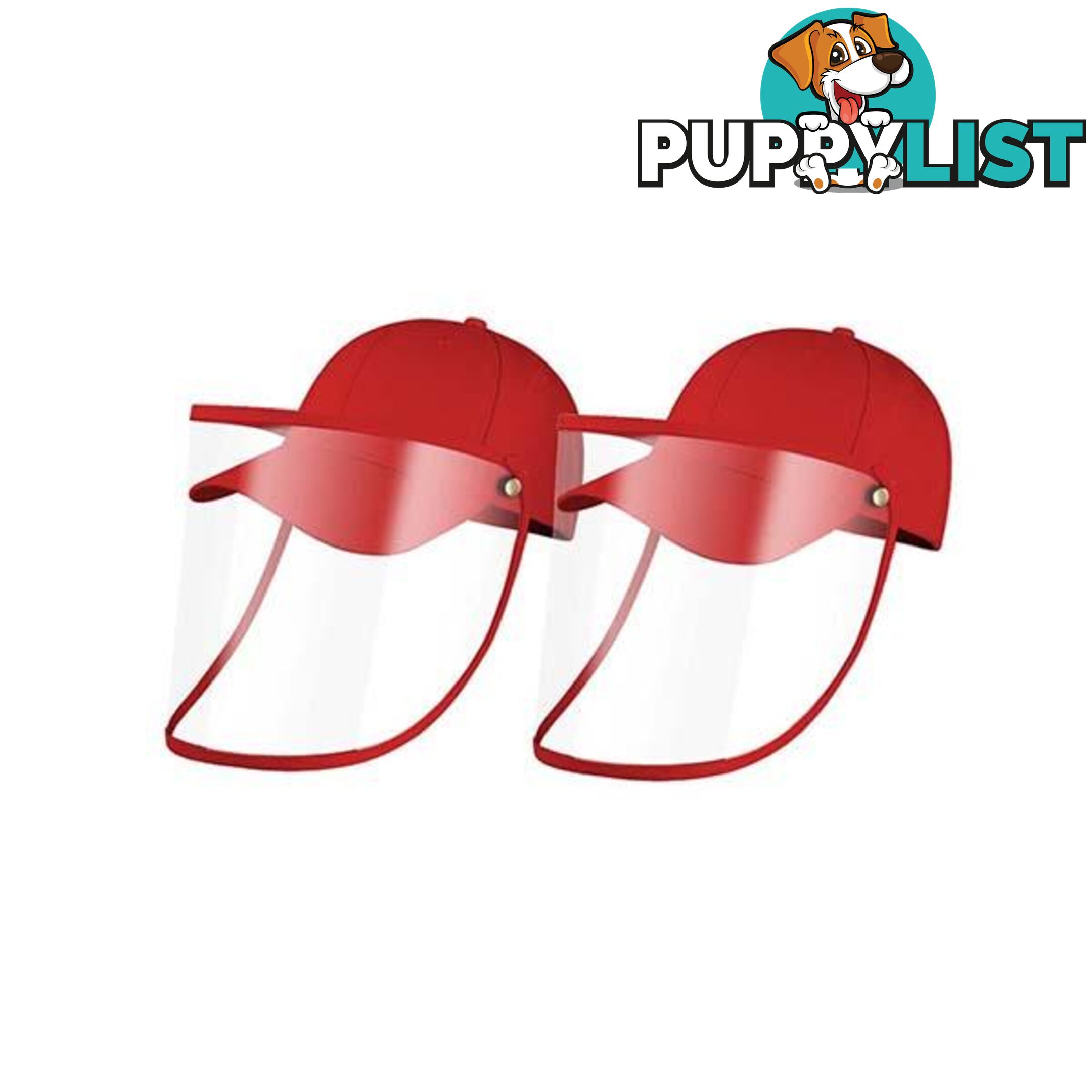 2X Outdoor Hat Anti Fog Dust Saliva Cap Face Shield Cover Kids Red - Unbranded - 9476062095789