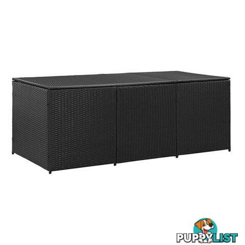 Garden Storage Box Poly Rattan 180X90X75 Cm - Unbranded - 8719883732237