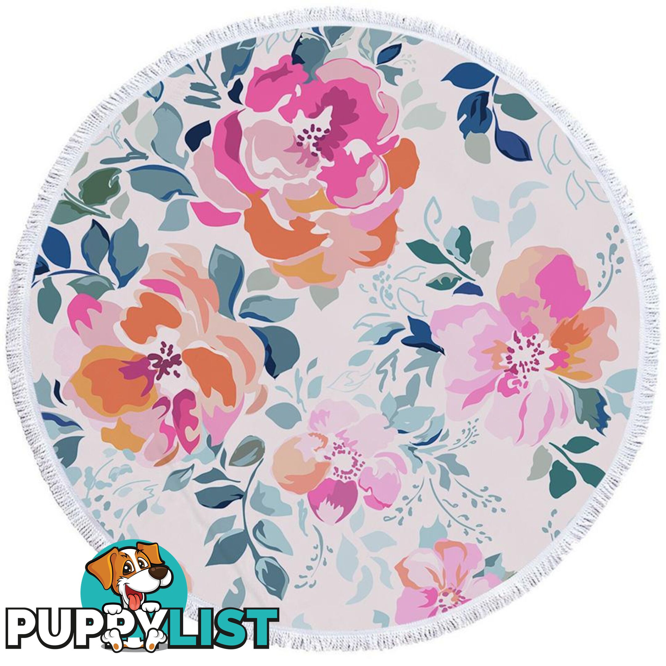 Pastel Flowers Beach Towel - Towel - 7427046339568