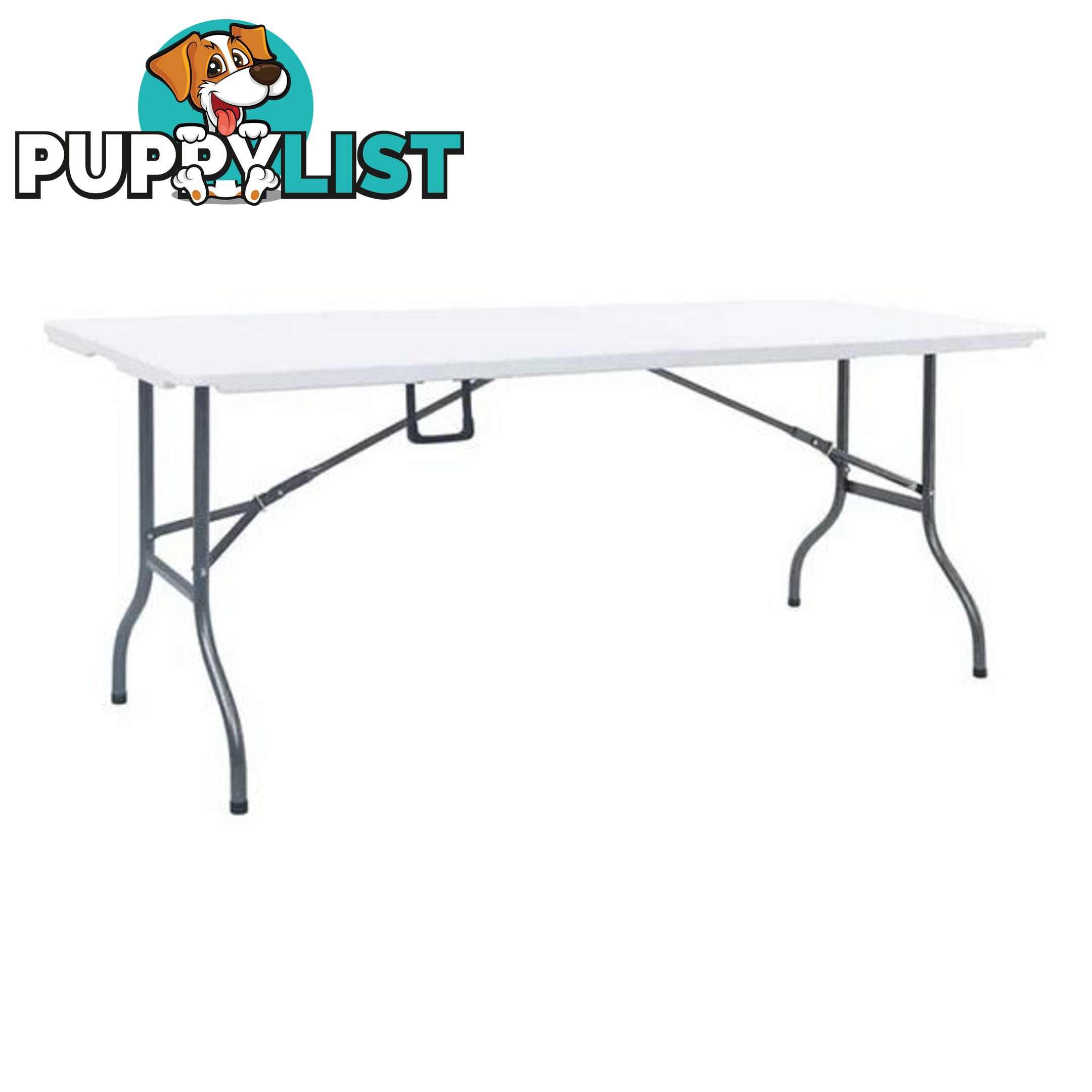 Folding Garden Table White 180X72X72 Cm Hdpe - Unbranded - 8719883800776