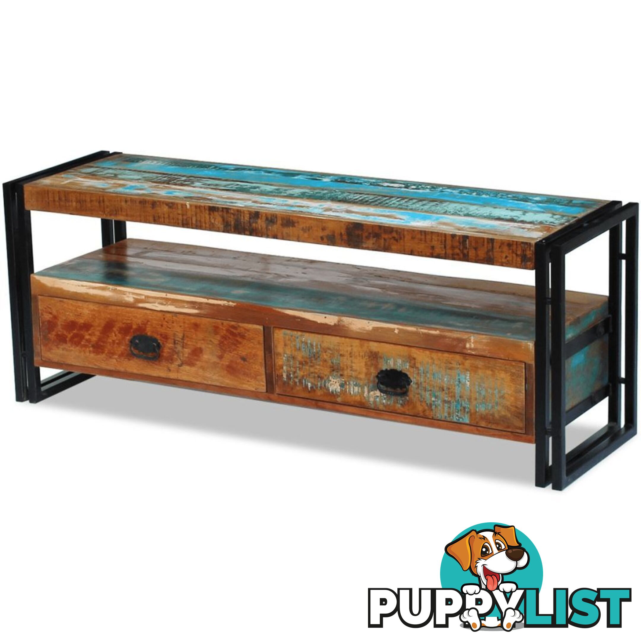 Solid Reclaimed Wood TV Cabinet - Unbranded - 4326500436627