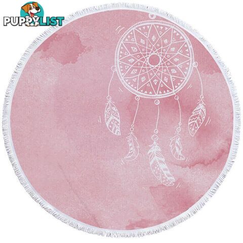 Pinkish Background Mandala Beach Towel - Towel - 7427046312073