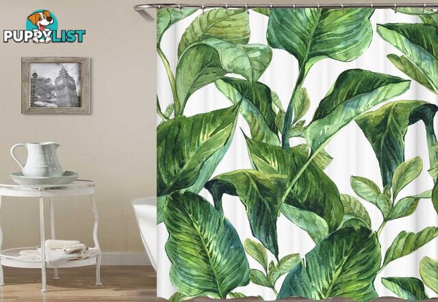 Bird Of Paradise Fresh Leaves Shower Curtain - Curtain - 7427046071529