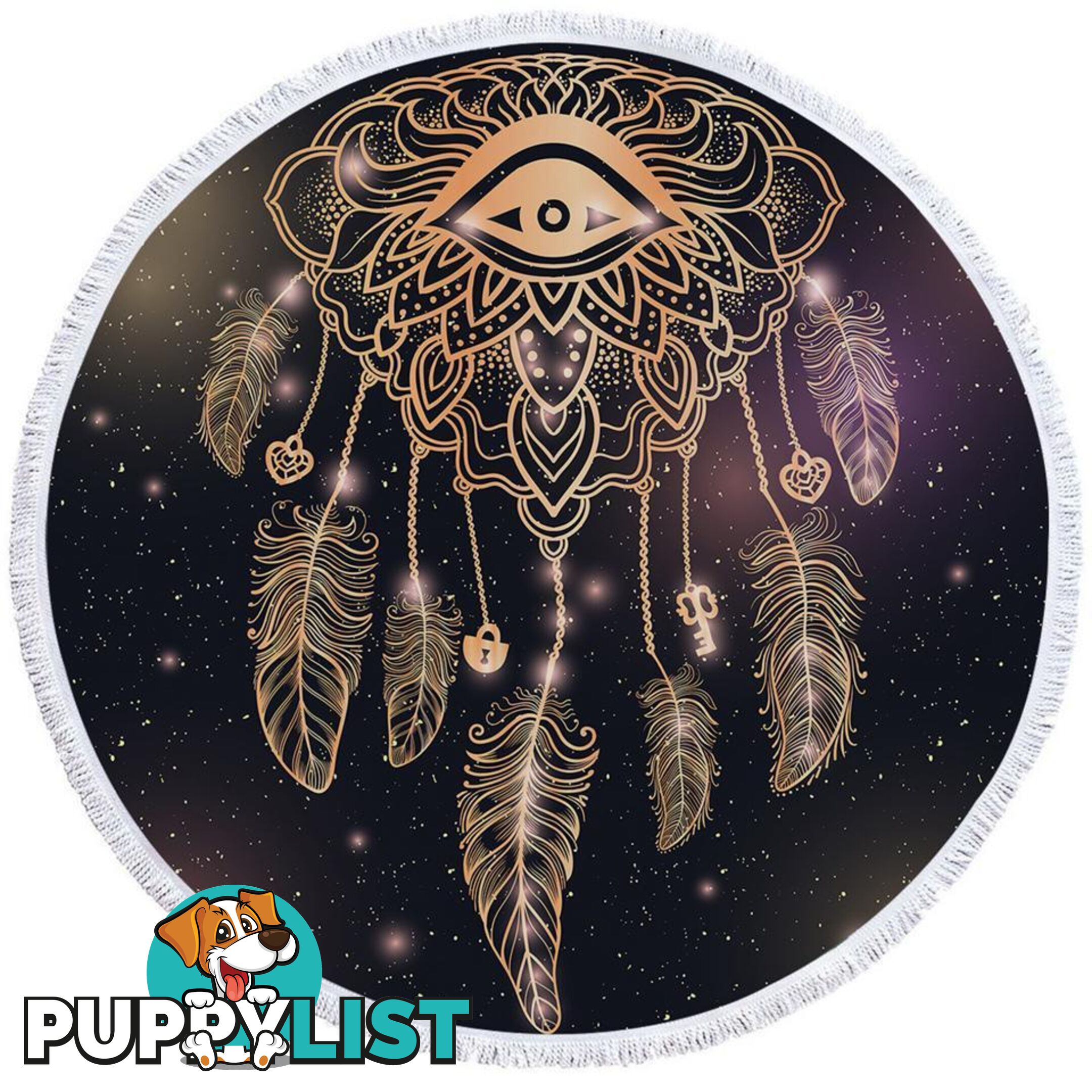 Dream Catcher Eye Beach Towel - Towel - 7427046327343