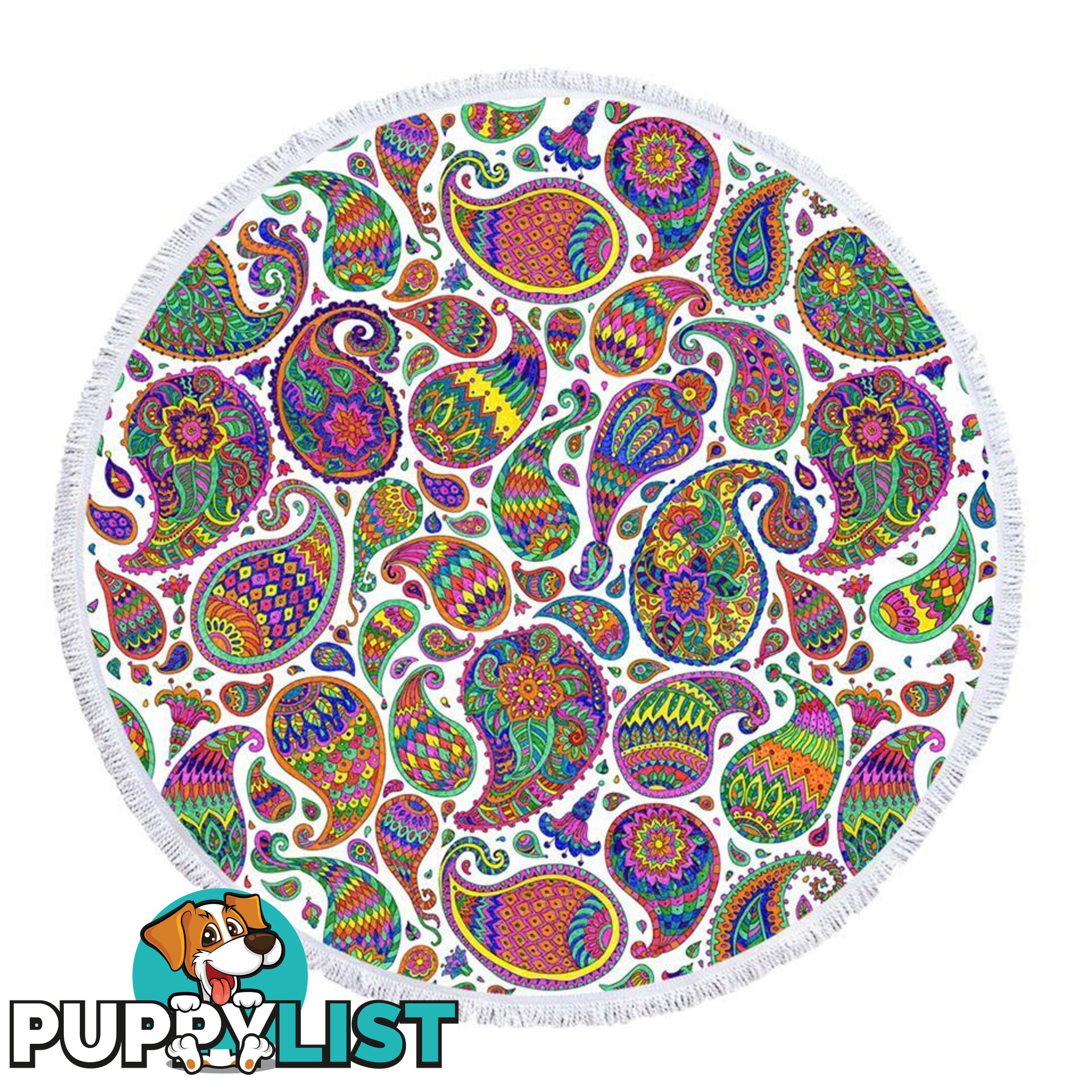 Colorful Paisley Beach Towel - Towel - 7427046343671