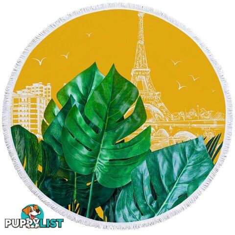 Tropical Leaf Paris Beach Towel - Towel - 7427046314619