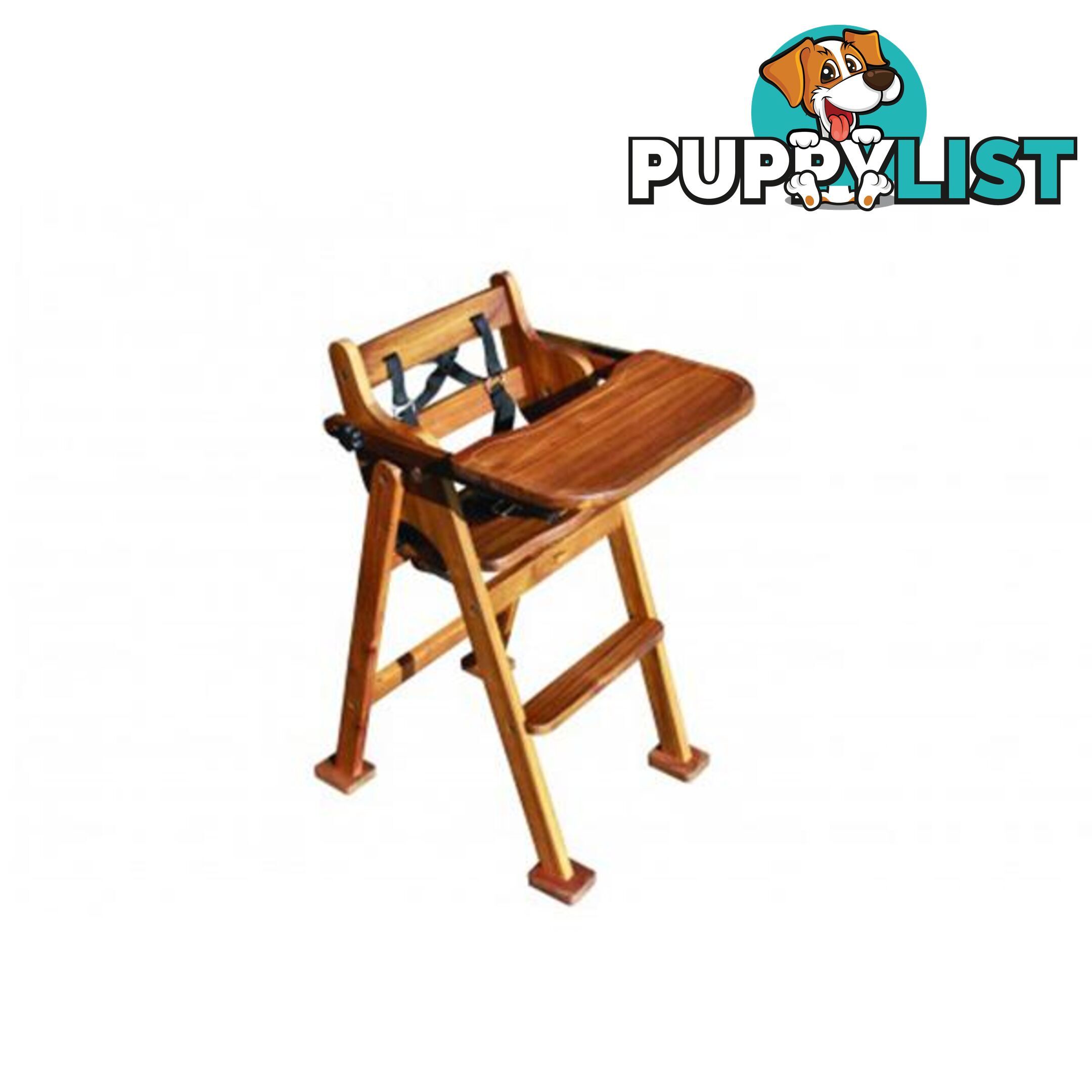 Hardwood Baby High Chair - Qtoys - 8936074262407