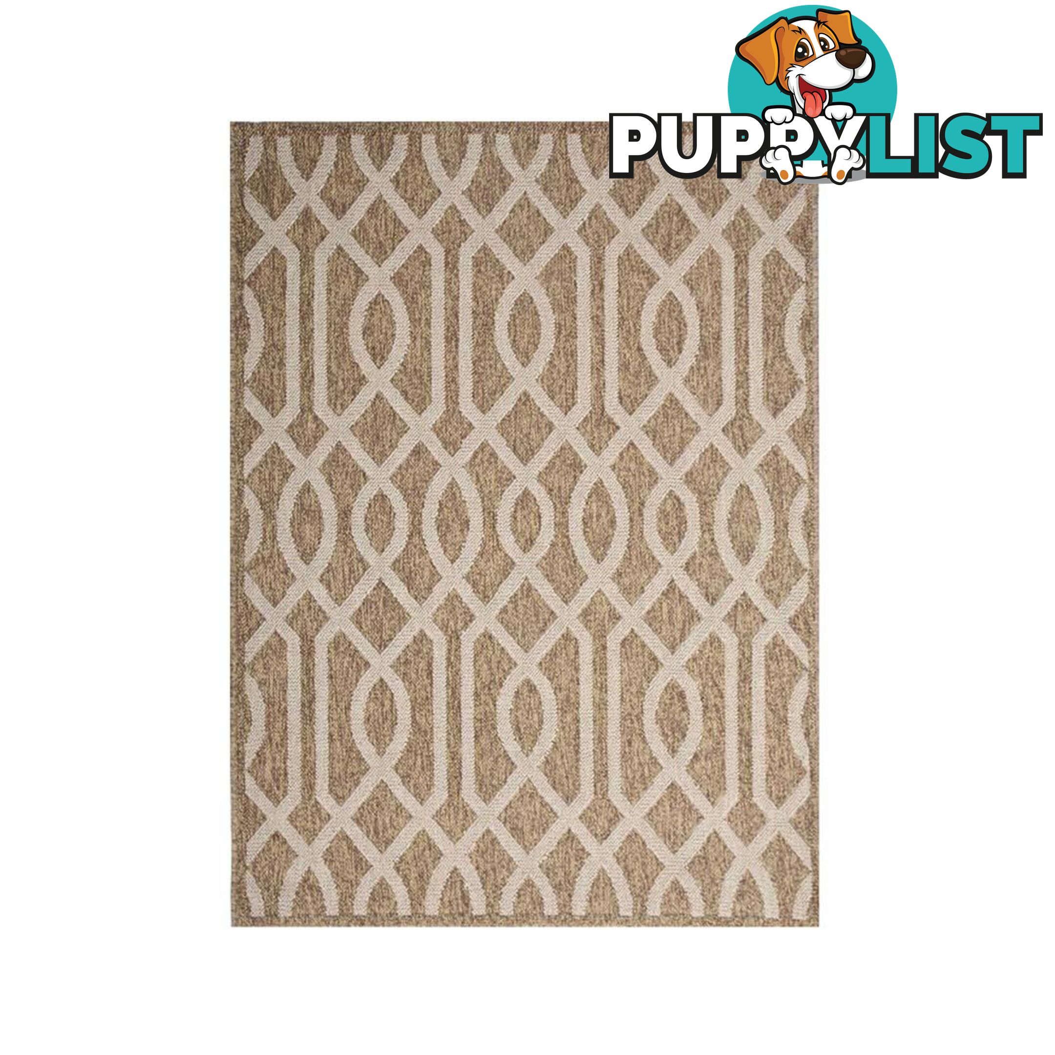 HAWAII BROWN BEIGE GEOMETRIC IKAT RUG - Unbranded - 7427046338653