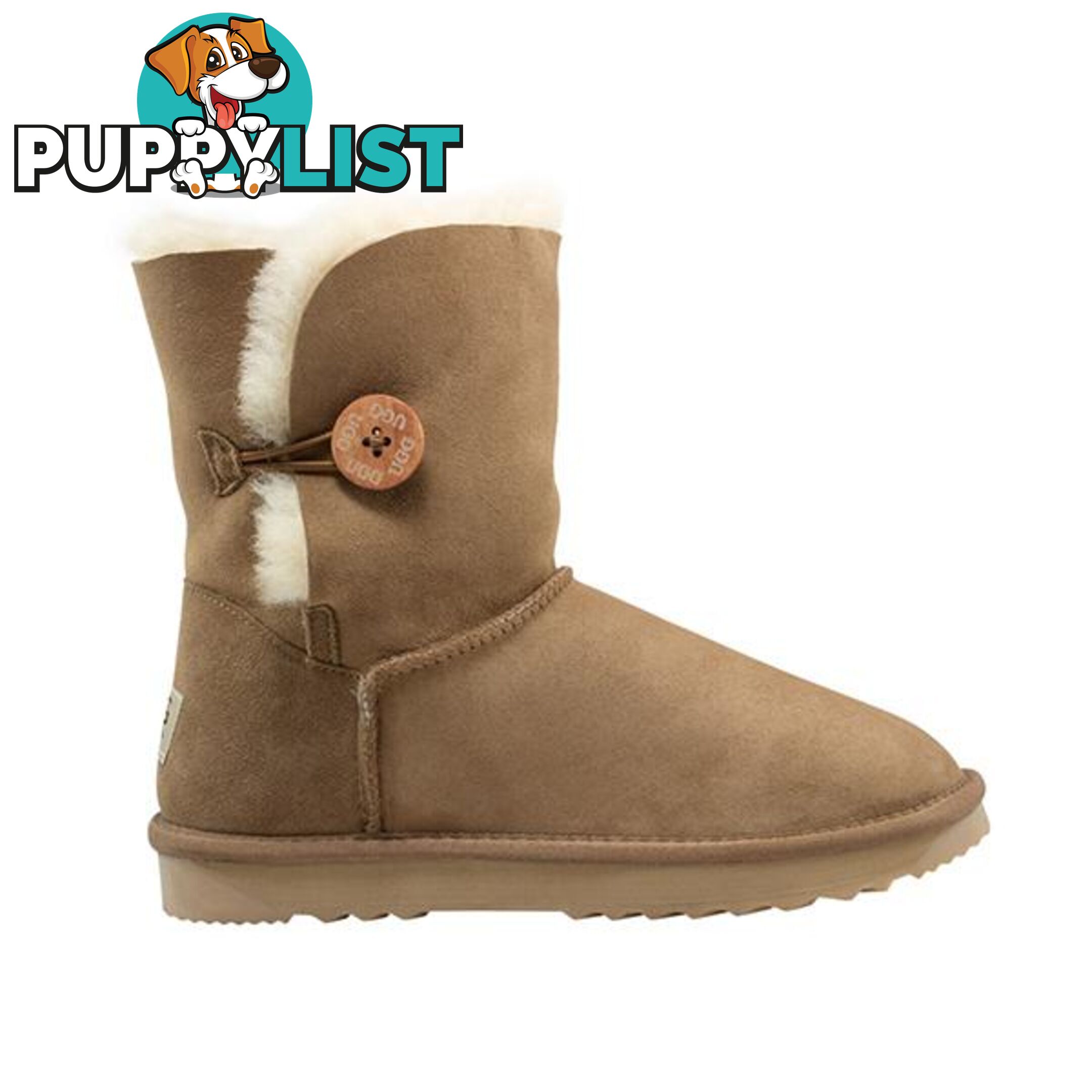 Comfort Me Australian Made Mid Bailey Button Ugg Boot Chestnut - Comfort Me - 822427521520