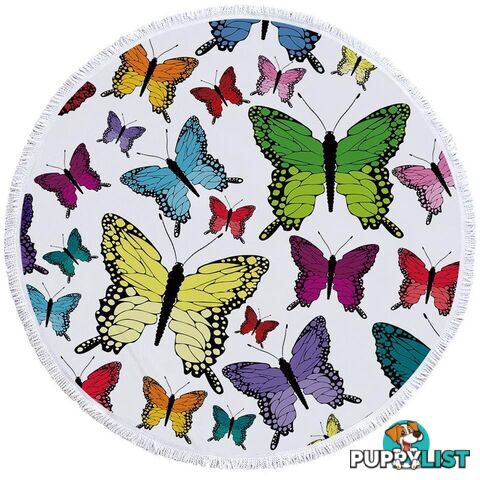 Multi Colored Butterflies Beach Towel - Towel - 7427046307000