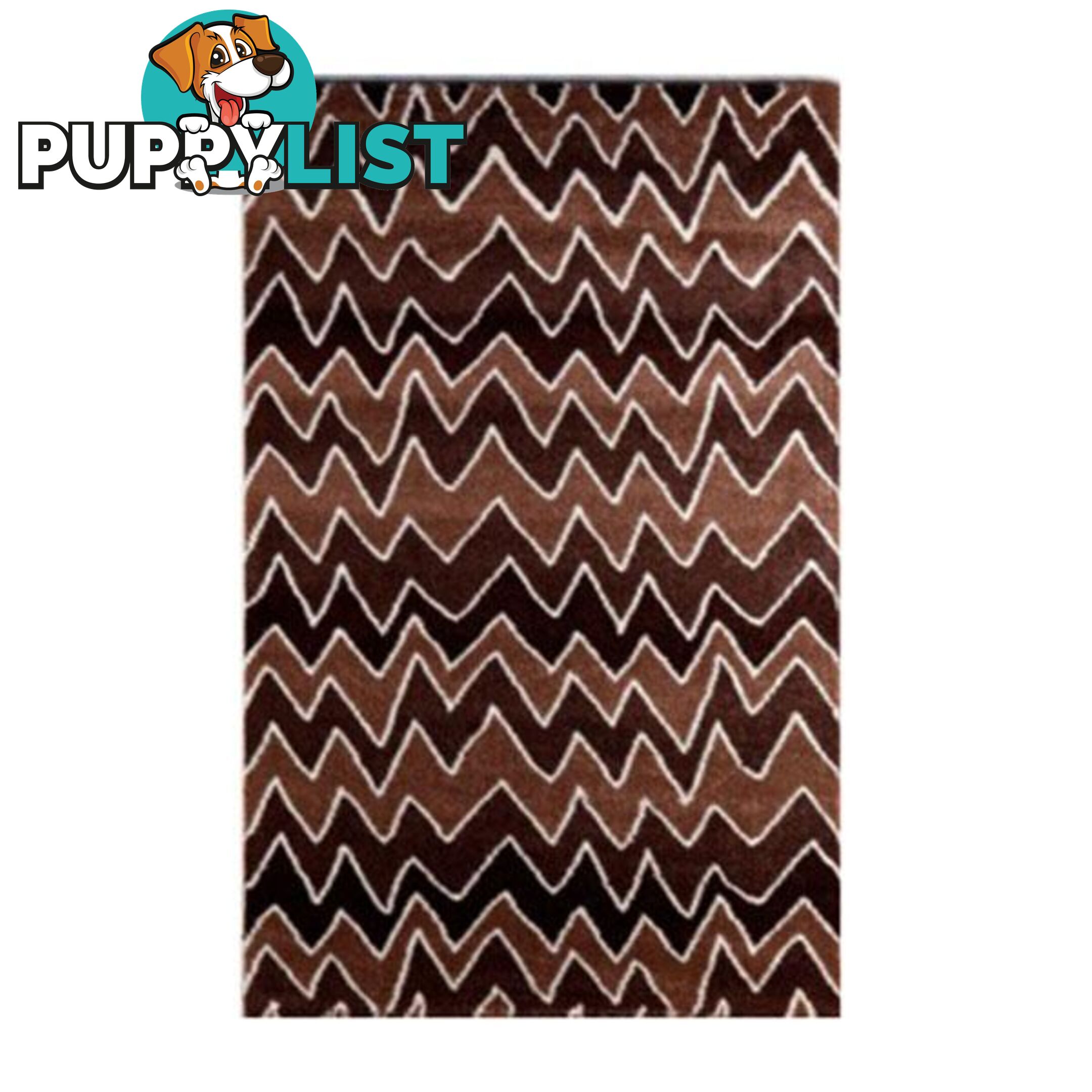 Paradox Wave Brown Rug - Unbranded - 9476062069223