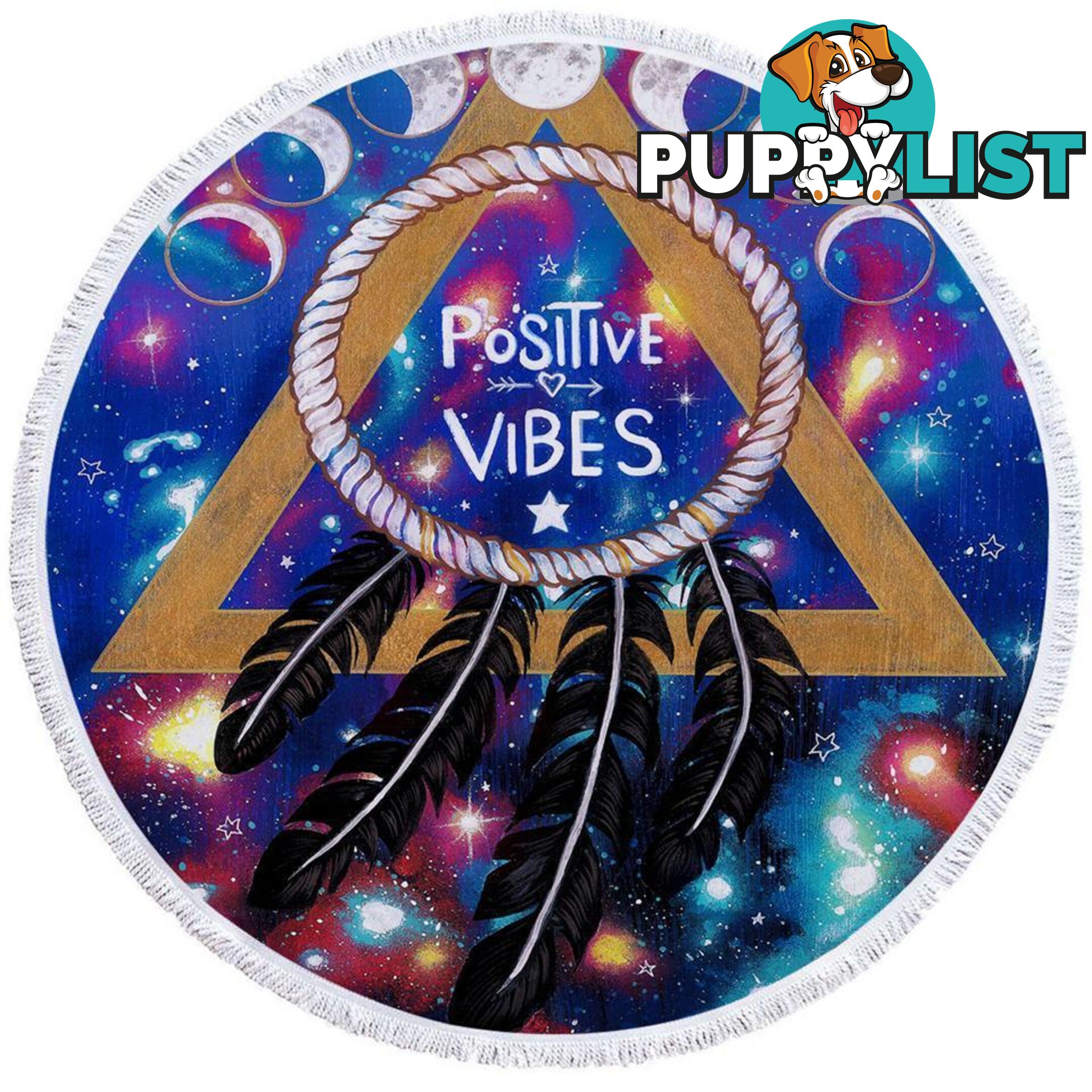 Positive Vibes Dream Catcher Beach Towel - Towel - 7427046315623