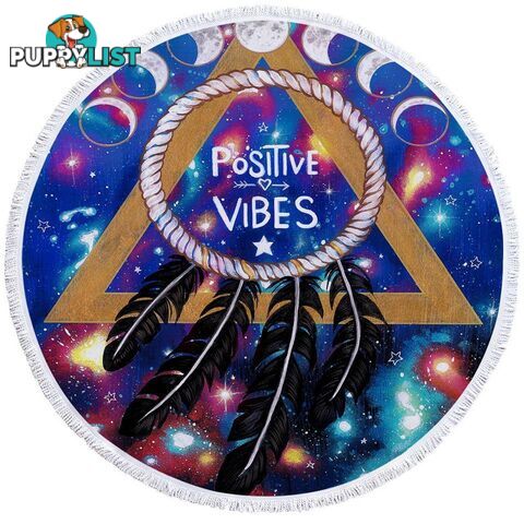 Positive Vibes Dream Catcher Beach Towel - Towel - 7427046315623