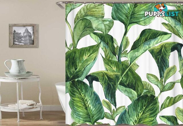 Bird Of Paradise Fresh Leaves Shower Curtain - Curtain - 7427046071307