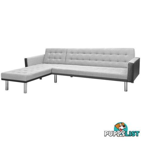 Corner Sofa Bed Fabric - Black and Grey - Unbranded - 4326500437716