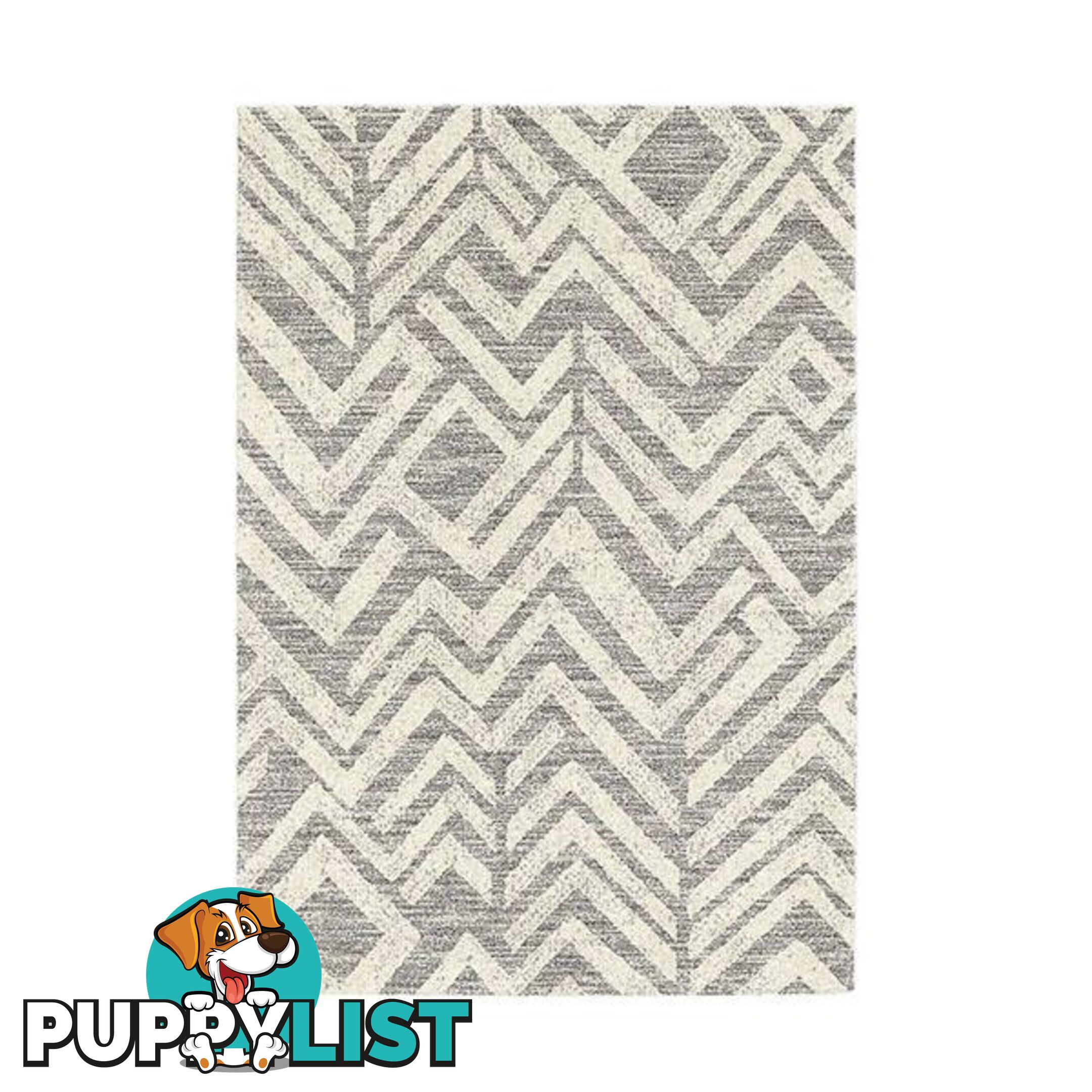 Polypropylene Harlem Charcoal Cream Rug 160 X 230 Cm - Unbranded - 787976629793