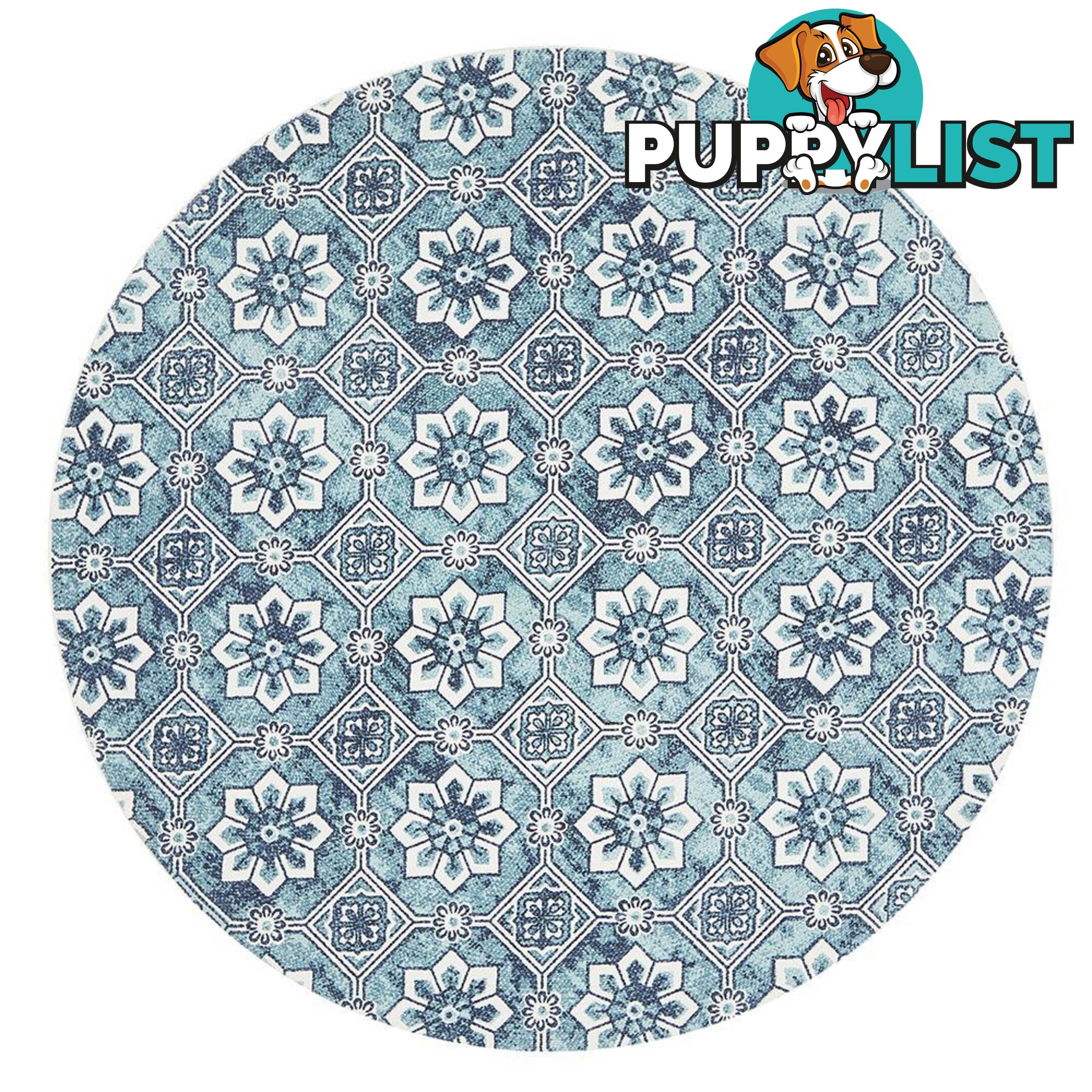 Lunar Pushp Neela Rug - Unbranded - 9375321853125