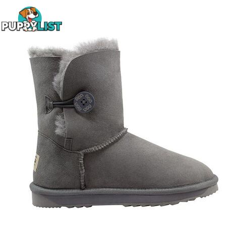 Comfort Me Australian Made Mid Bailey Button Ugg Boot Grey - Comfort Me - 822427521599