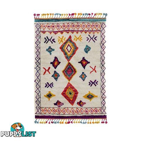 Heat Set Kasach Cream Lilac Rug - Unbranded - 9476062121648