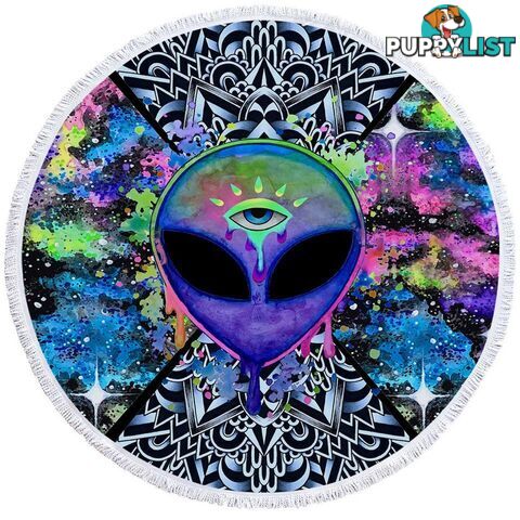 The Three Eyed Alien Beach Towel - Towel - 7427046314879