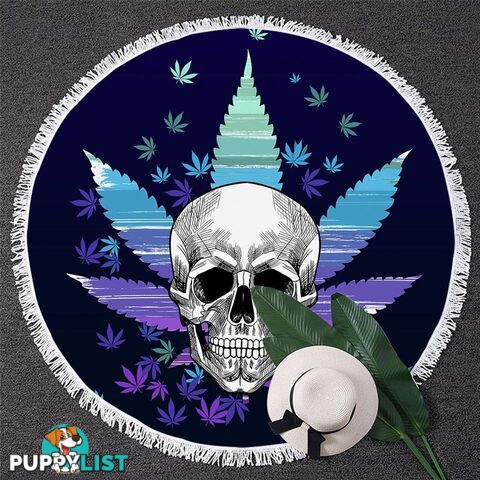 420 Skull Beach Towel - Towel - 7427046332910