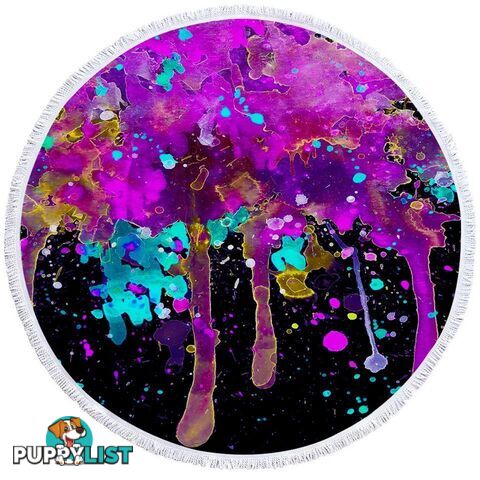 Purplish Melting Space Beach Towel - Towel - 7427046315852