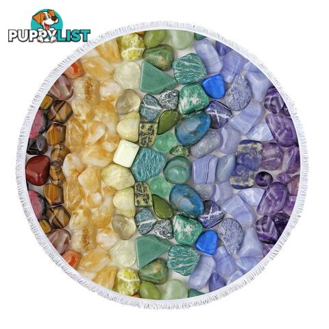 Colorful Pebbles Beach Towel - Towel - 7427046343107