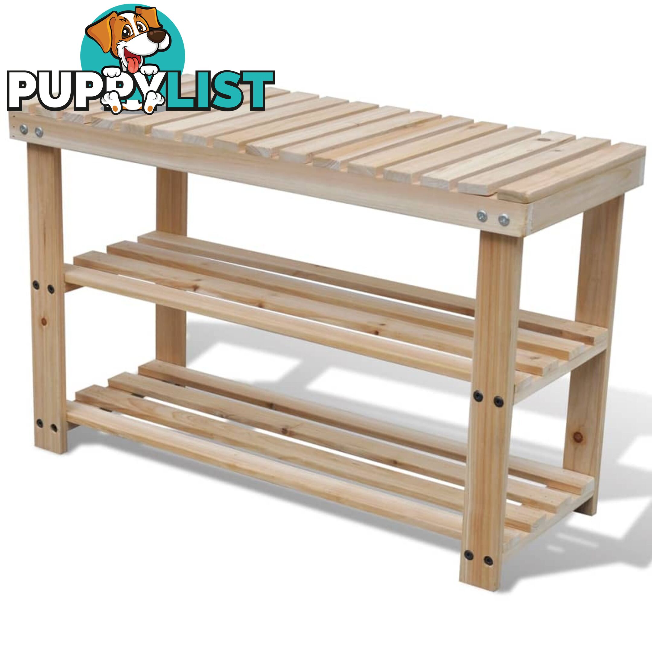 2-in-1 Wooden Shoe Rack With Bench Top Durable - Unbranded - 9476062041045