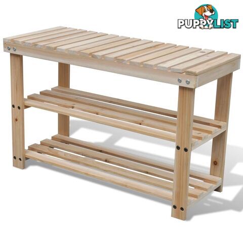 2-in-1 Wooden Shoe Rack With Bench Top Durable - Unbranded - 9476062041045